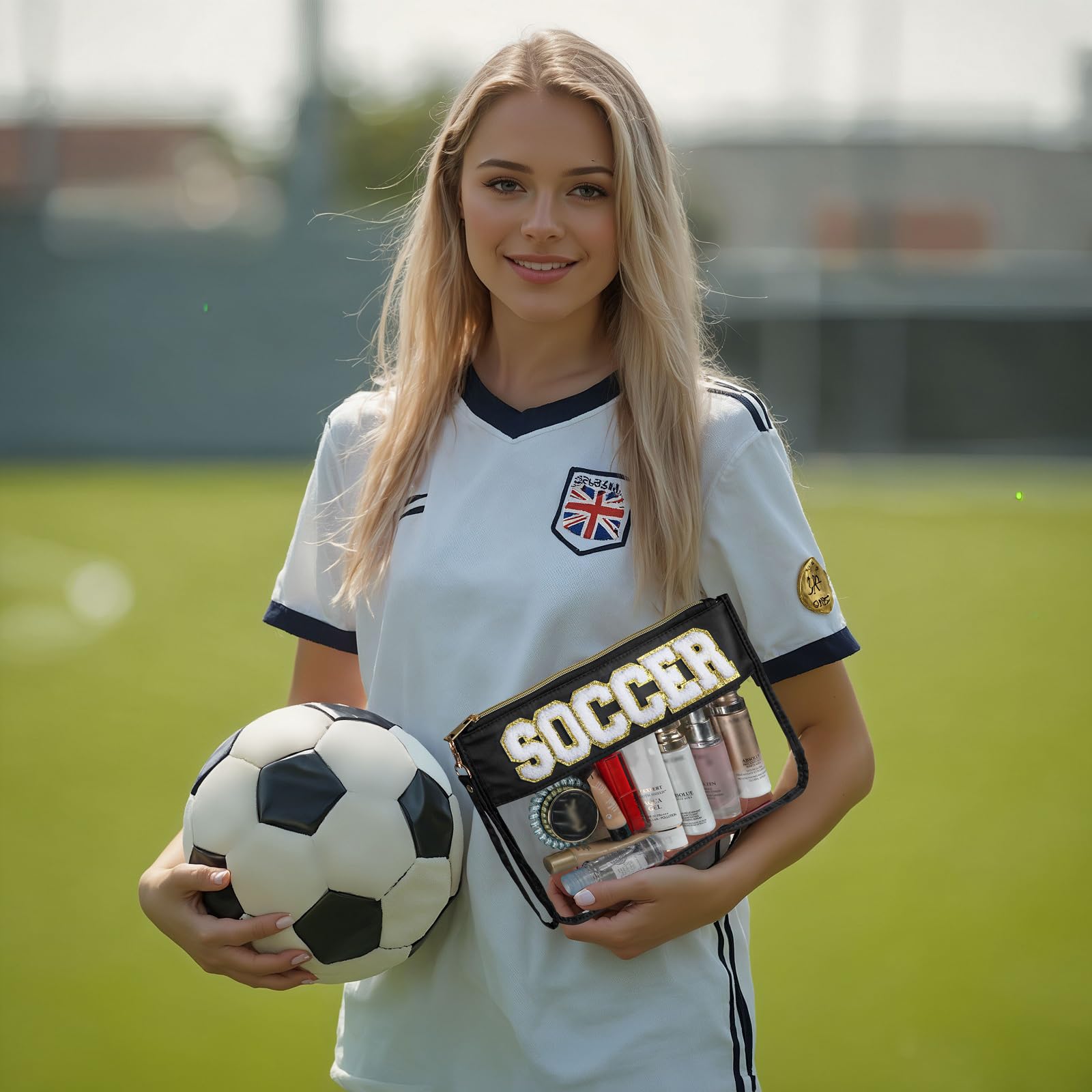 BuyCard clear soccer pouch showing easy-item visibility for quick access
