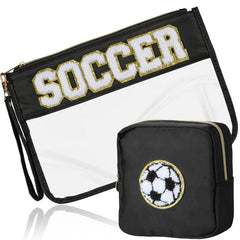 BuyCard clear PVC pouch shows items for easy visibility on the go.