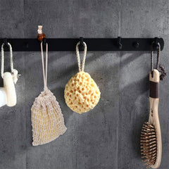 BUYGOO sisal mesh bag with drawstring for easy hanging and drying.