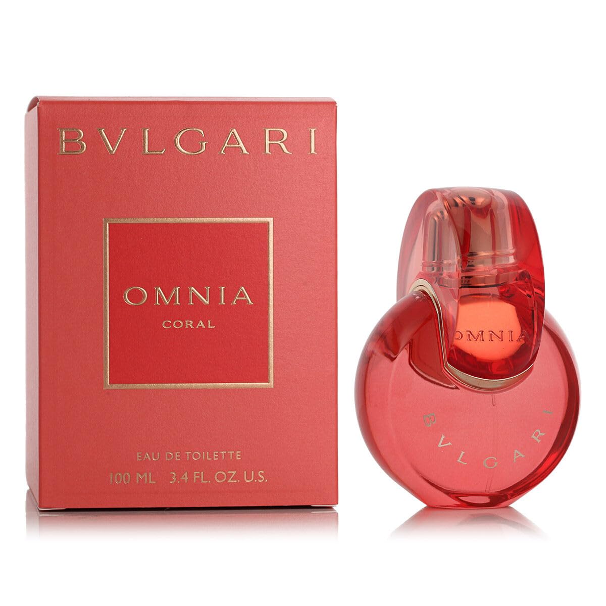 BVLGARI Omnia Coral bottle spray for daytime wear with refreshing floral-fruity notes.