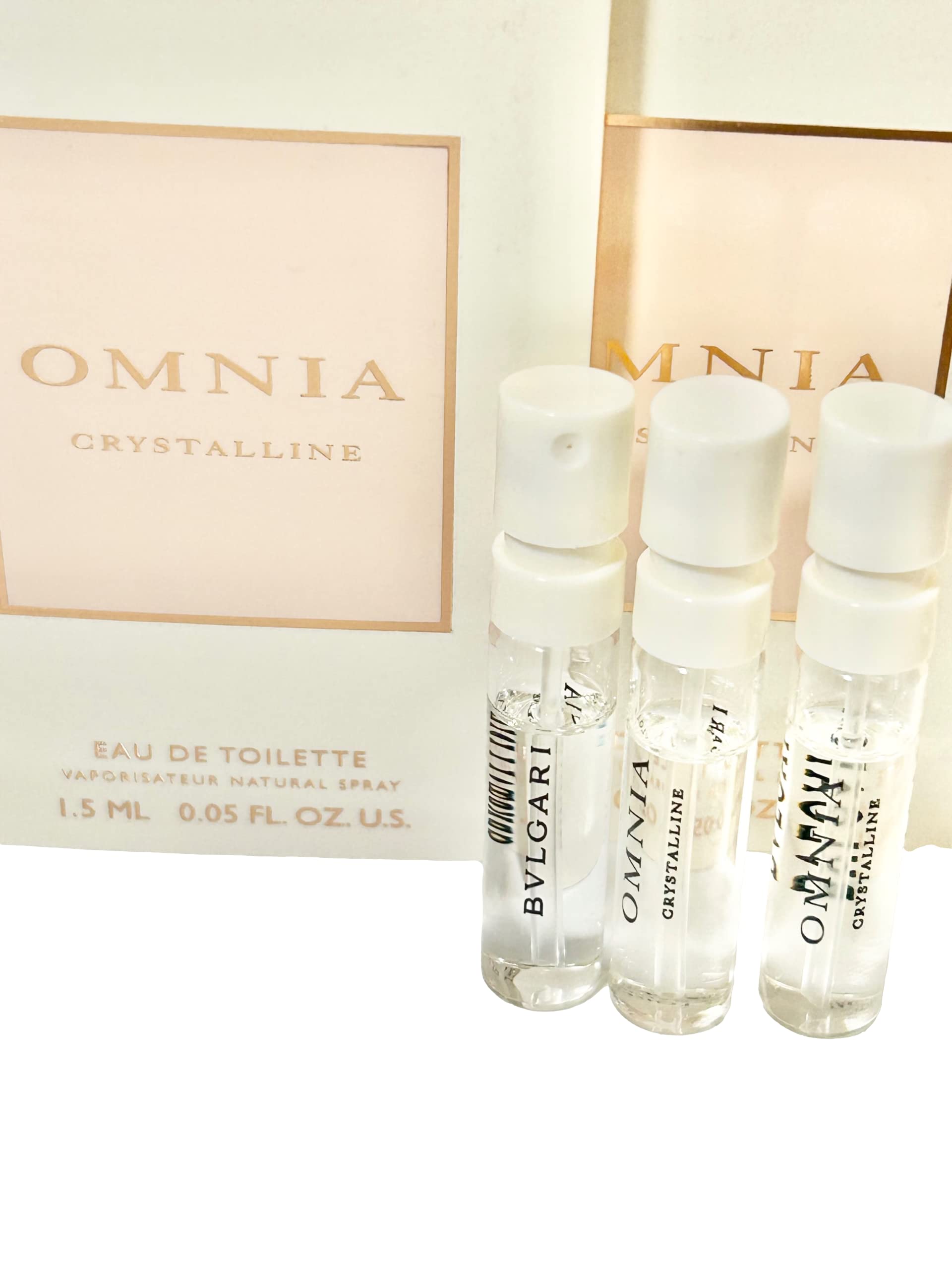 BVLGARI Omnia Crystalline sample packaging showing travel-friendly testing