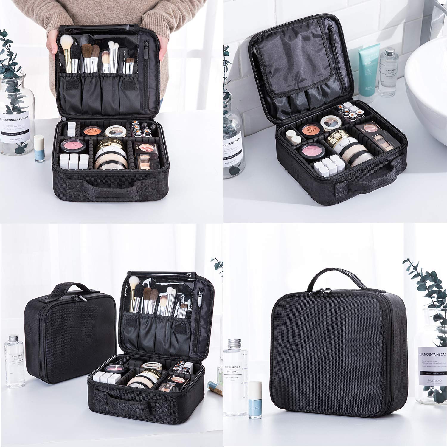 Bvser Travel Makeup Case external dimensions for packing planning.