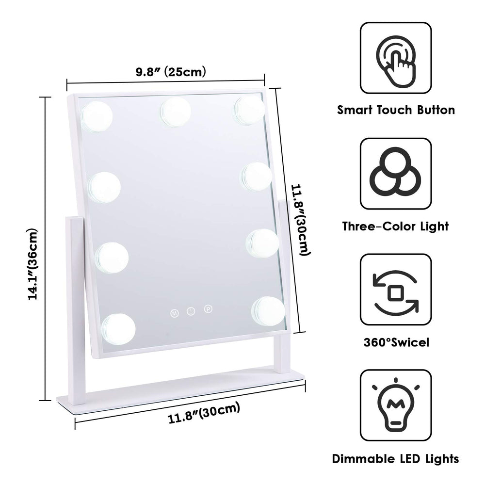 BWLLNI hollywood-style-vanity-mirror enhances bedroom decor while simplifying grooming