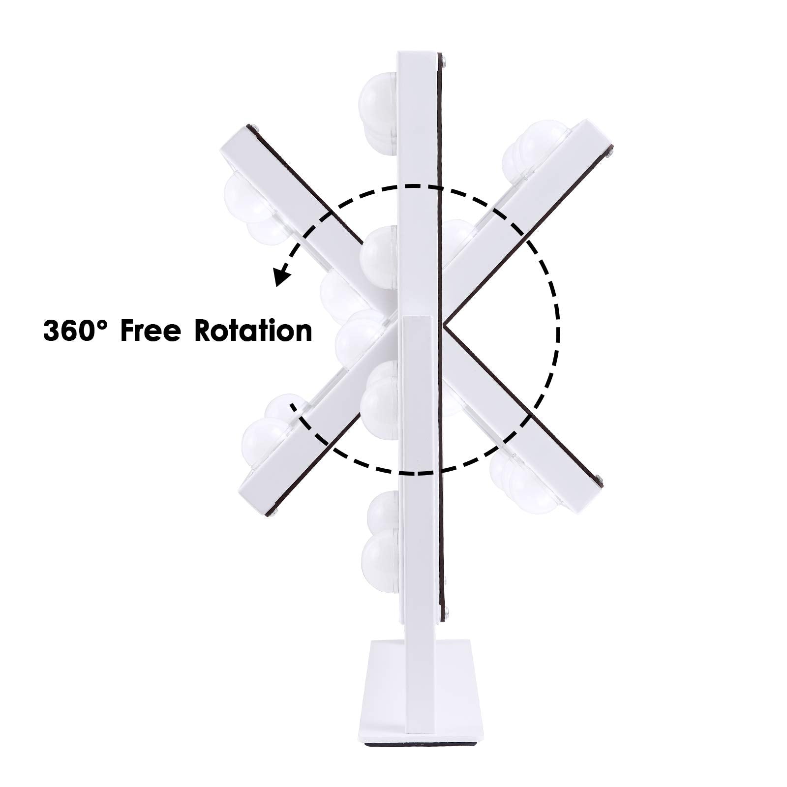 BWLLNI metal-frame-tabletop-mirror offers sturdy design with eye-friendly LED glow