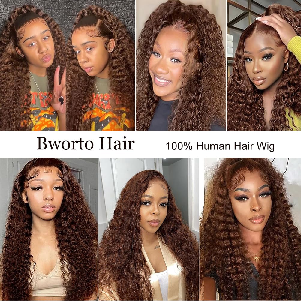 Bworto chocolate-brown virgin-human-hair delivers natural shine for daily professional looks.