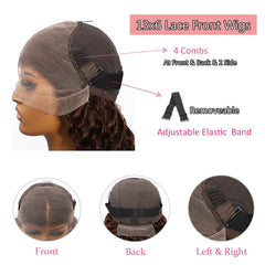 Bworto glueless-cap adjustable straps provide easy fit and secure wear.