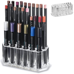 BY ALEGORY acrylic eyeliner organizer close-up highlights crystal-clear organization.