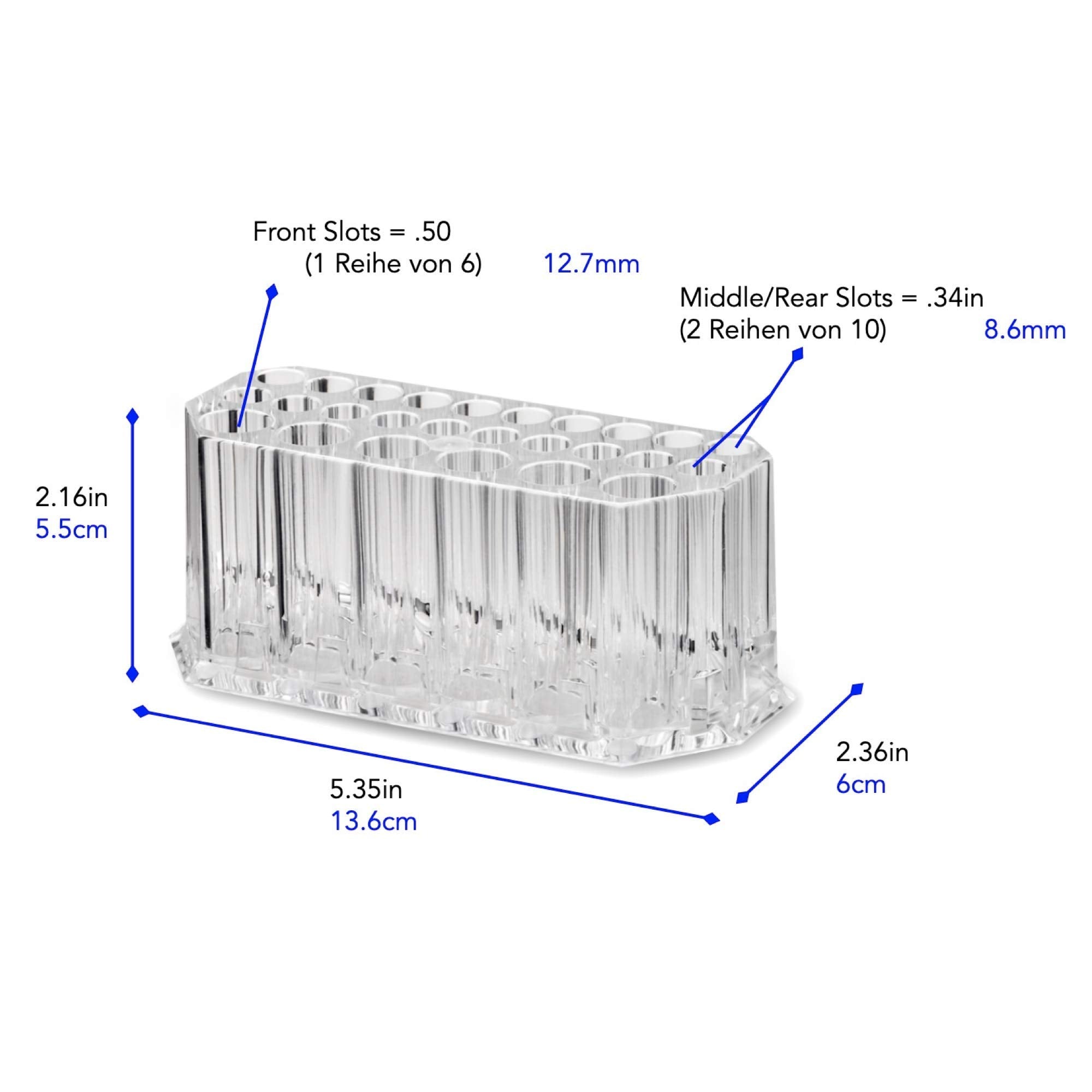 BY ALEGORY acrylic-organizer thick-edge closeup highlighting premium build and smooth edges