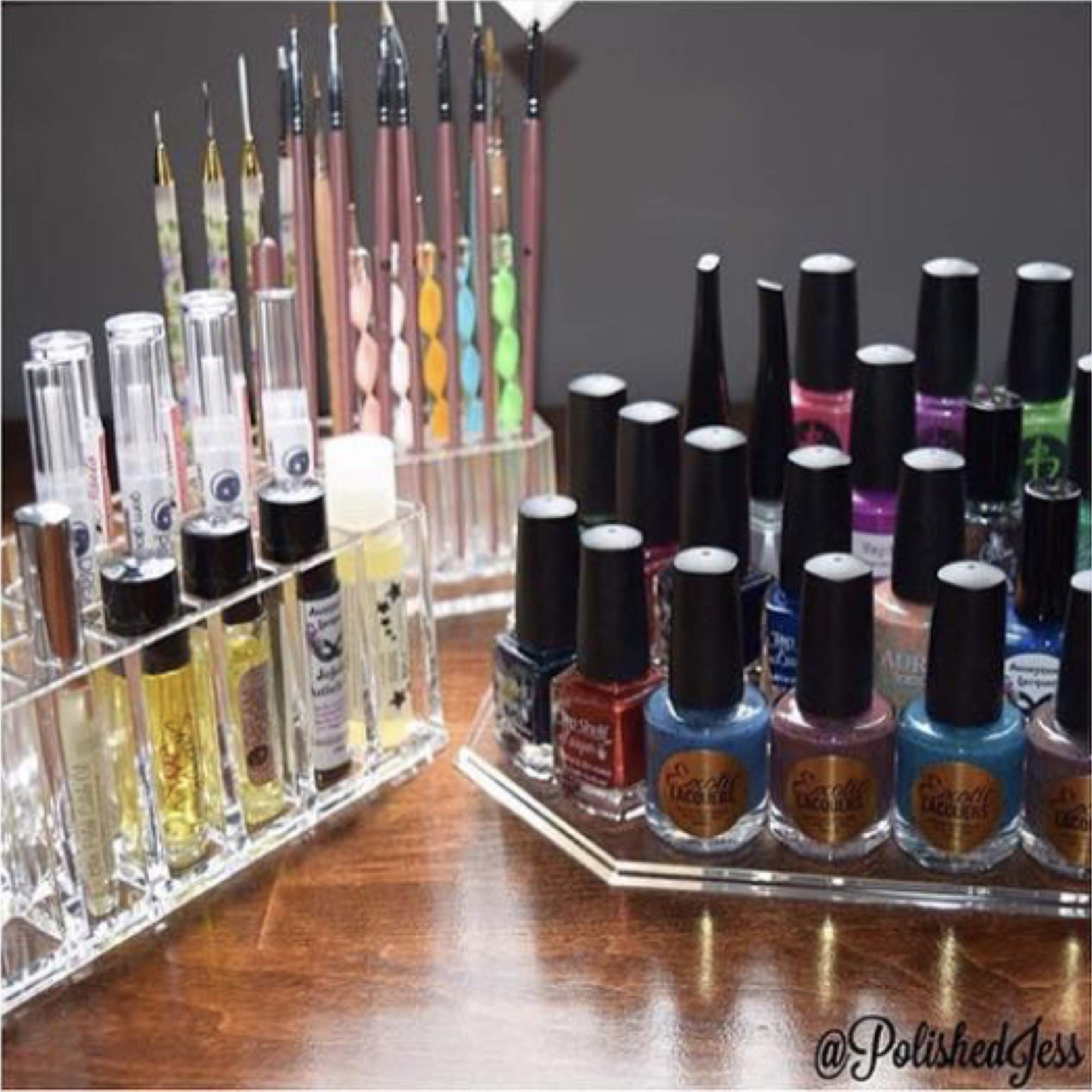 BY ALEGORY nail-art-tool-organizer drawer closeup with precise slots and sturdy thickness