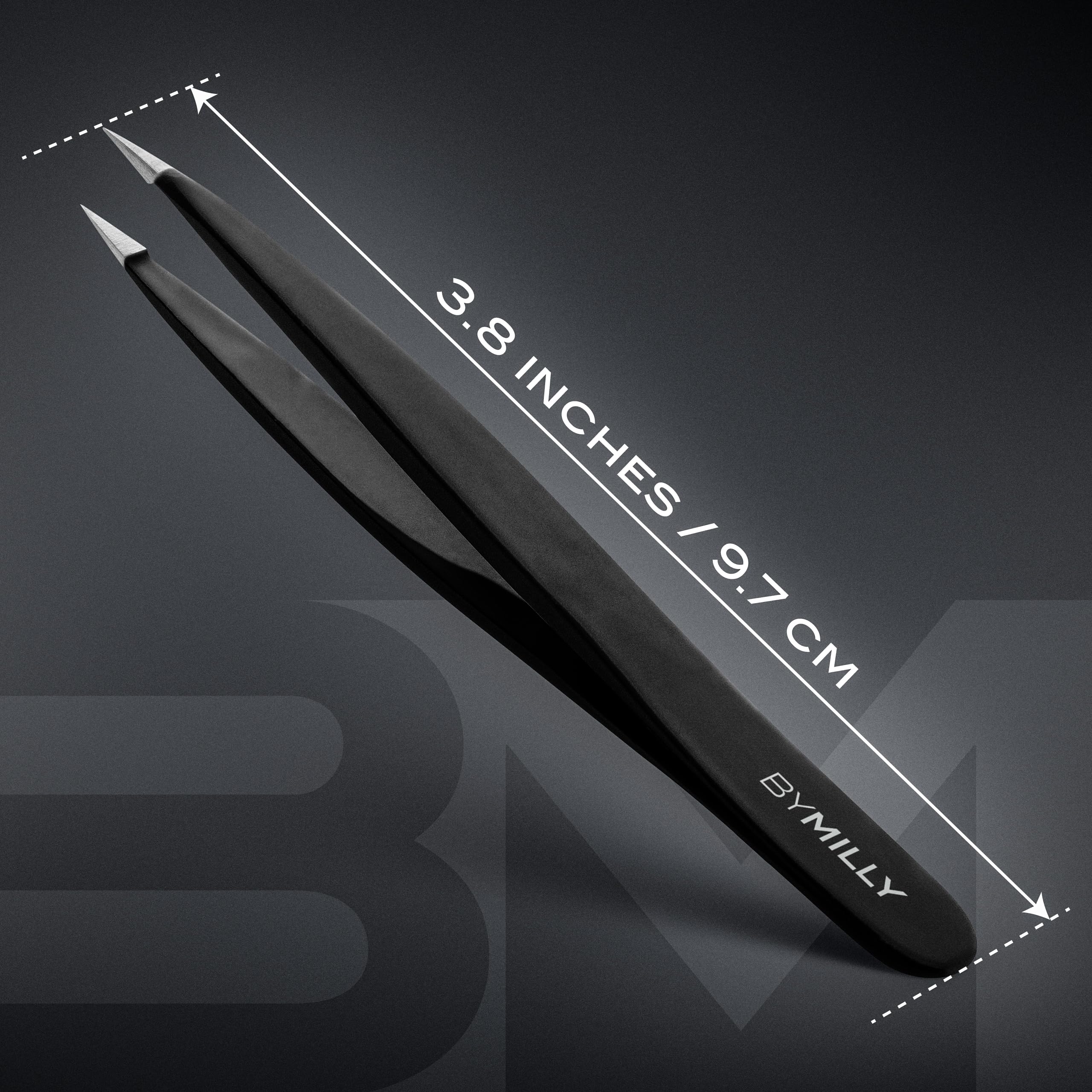 By MILLY pointed tweezers professional-grade craftsmanship highlighted in close-up