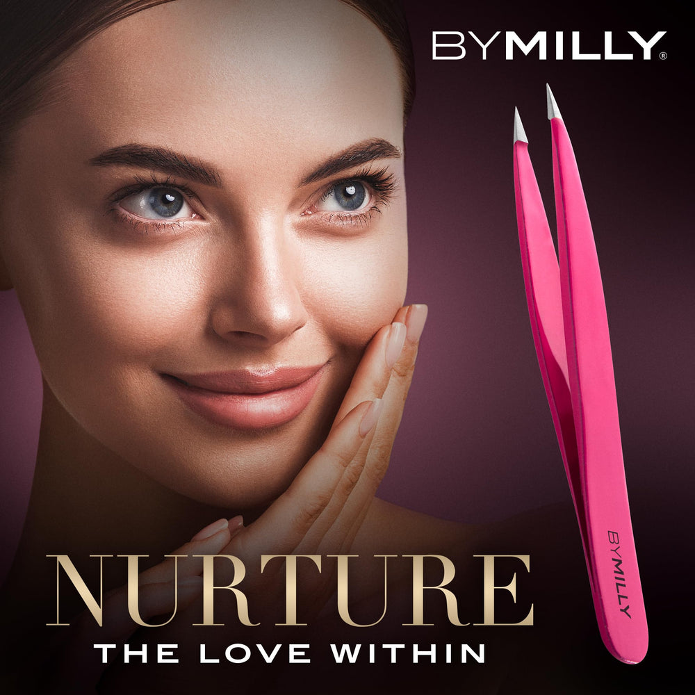 By MILLY pointed tweezers ergonomic grip for steady handling