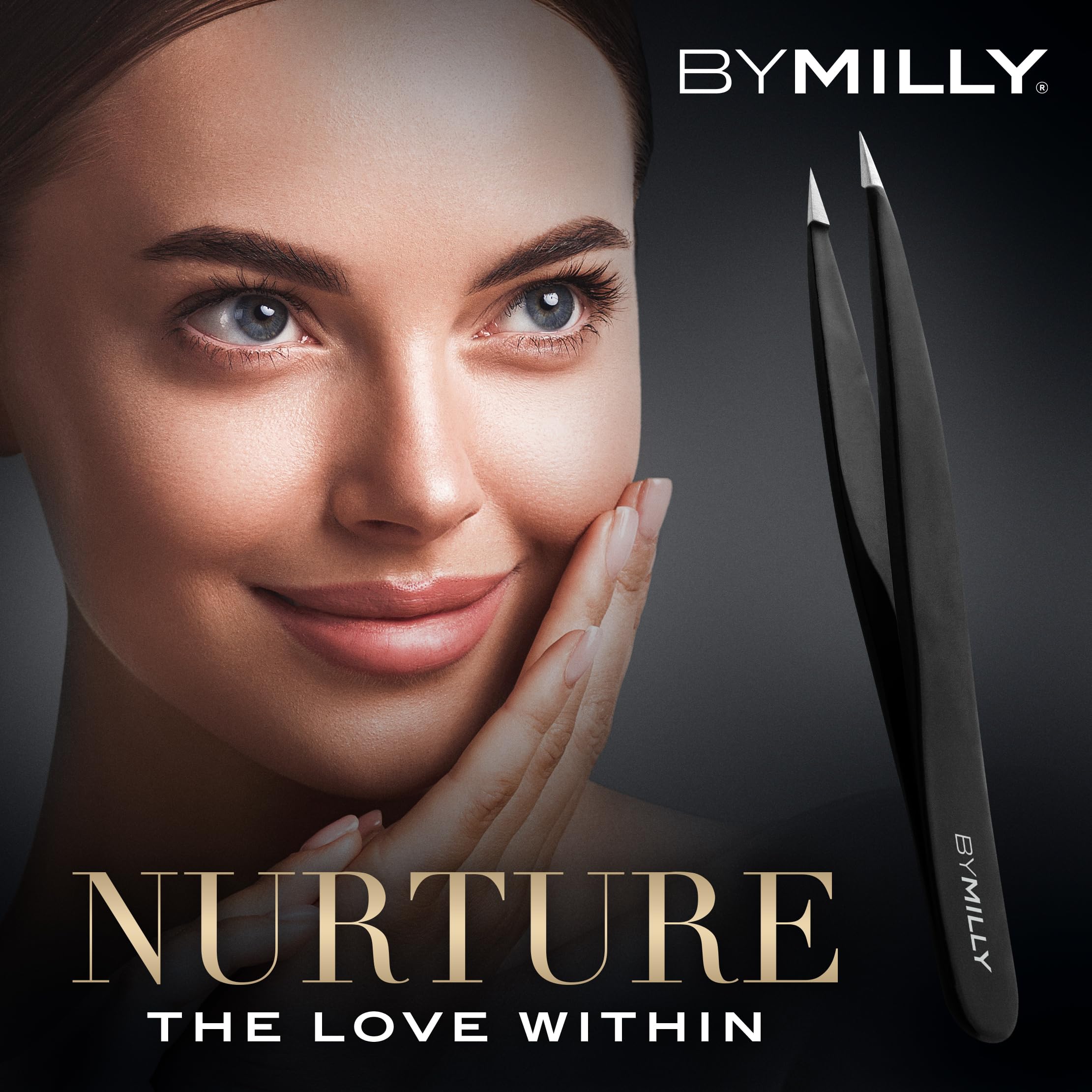 By MILLY pointed tweezers compact design suitable for travel and storage