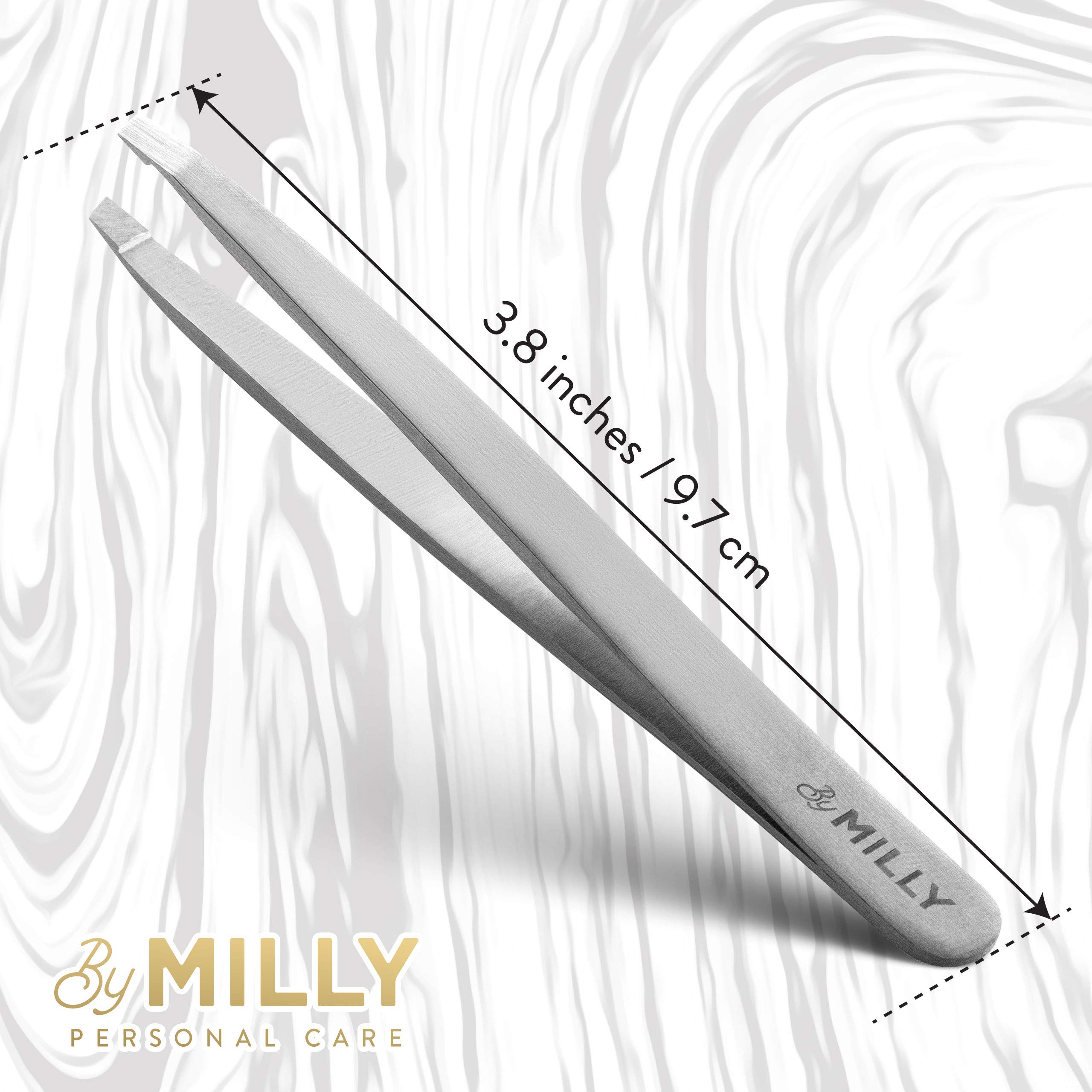 By MILLY men-women-use tweezers provide versatile grooming for all facial areas.