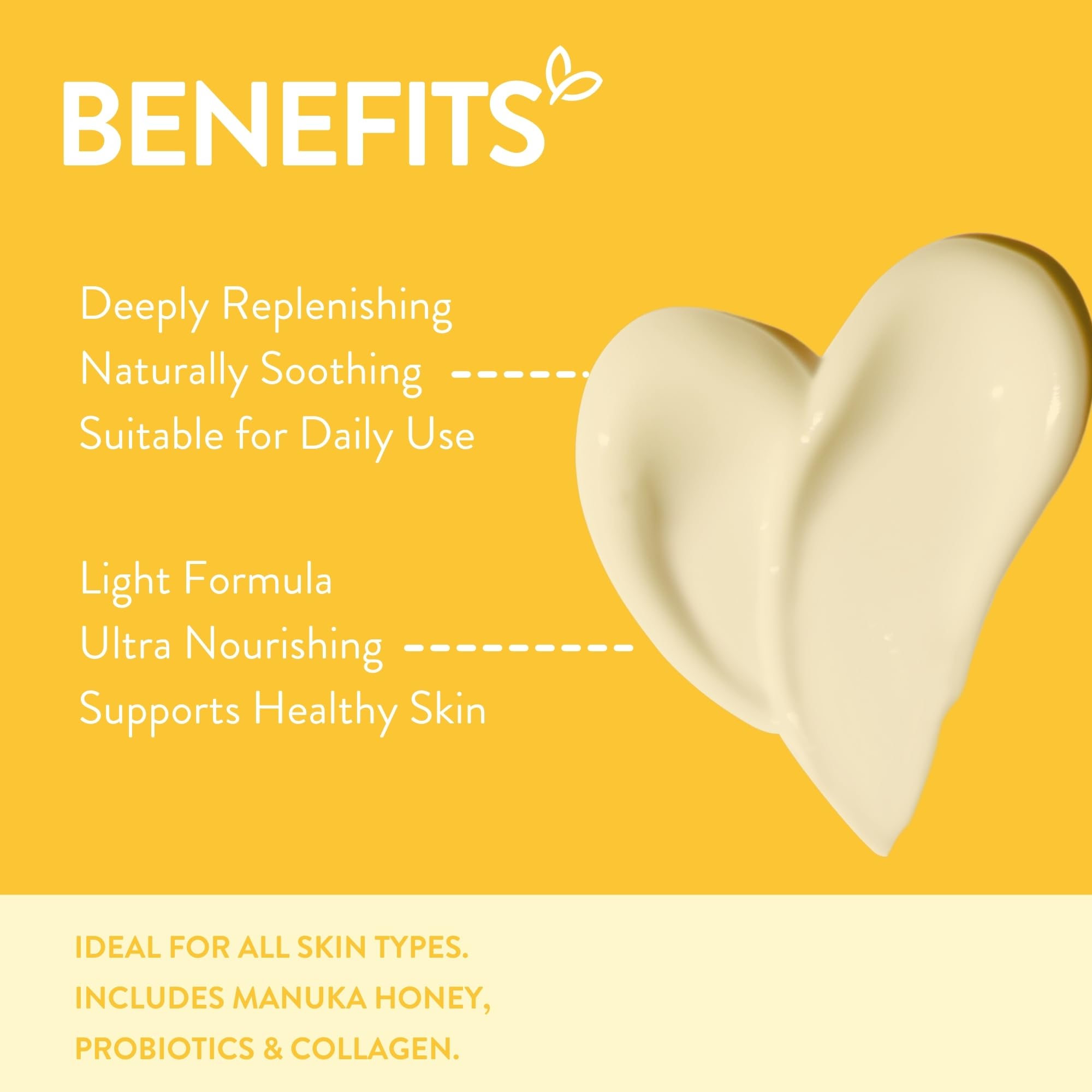 By Nature Manuka Honey Day Cream ingredients close-up highlights probiotic balance for healthy skin