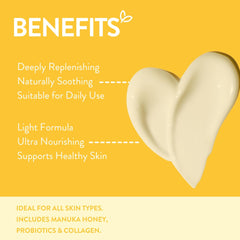 By Nature Manuka Honey Day Cream ingredients close-up highlights probiotic balance for healthy skin