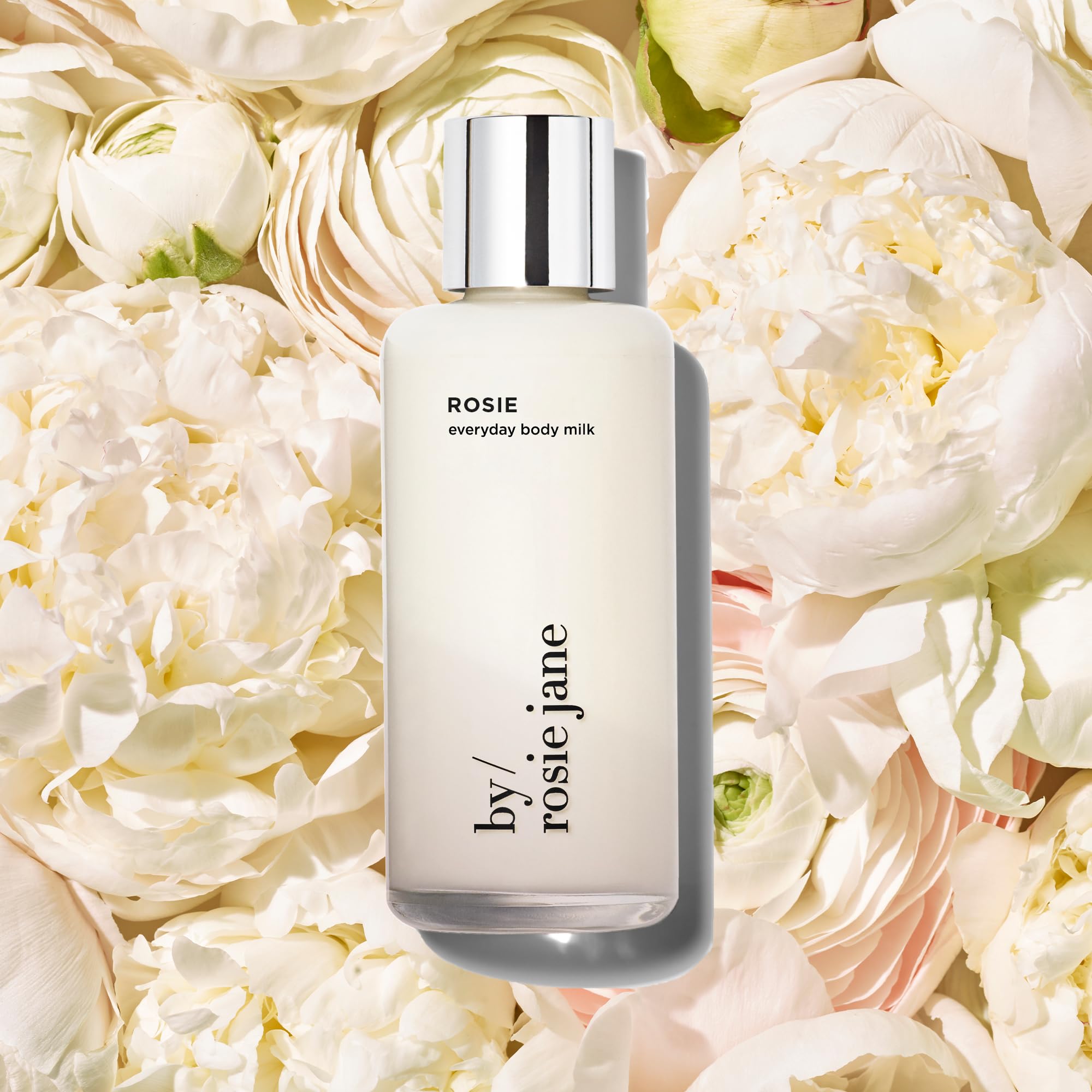 By Rosie Jane Everyday Body Milk notes hint nude musk and rose scent.
