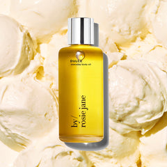 By Rosie Jane sunflower and rosehip oils hydrate and smooth skin texture.