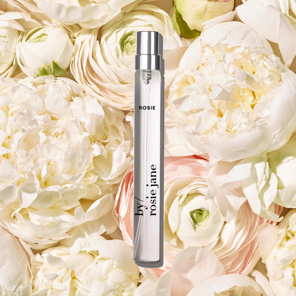 By Rosie Jane layered-scent highlights clean notes of naked skin, white musk, and rose.