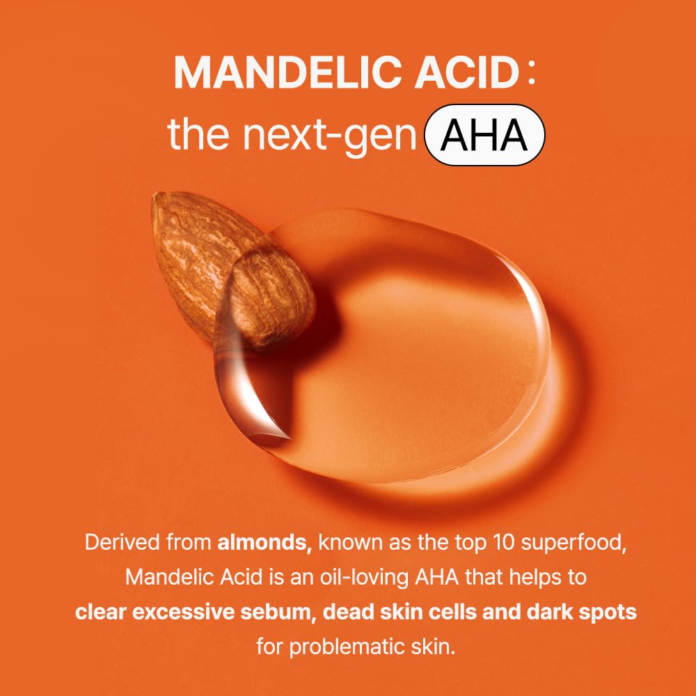 BY WISHTREND Mandelic Acid 5% Skin Prep Water on skin demonstrates refreshing, non-irritating daily exfoliation