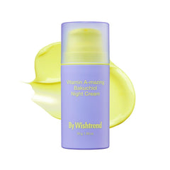 BY WISHTREND Vitamin A-mazing Bakuchiol Night Cream jar nourishes overnight moisture.