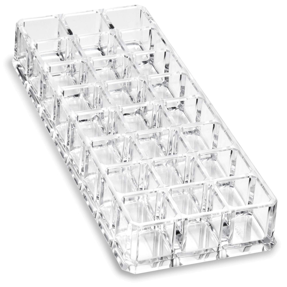 BY ALEGORY acrylic lip gloss organizer top view emphasizes roomy internal cubes
