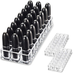 byAlegory lipstick organiser 24-slot clear for organized makeup storage