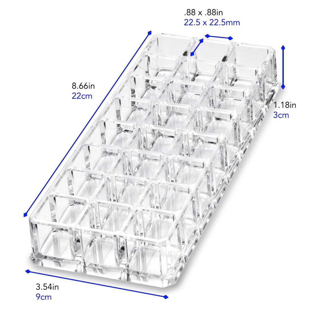 byAlegory premium beauty container closeup clear shows crystal acrylic clarity