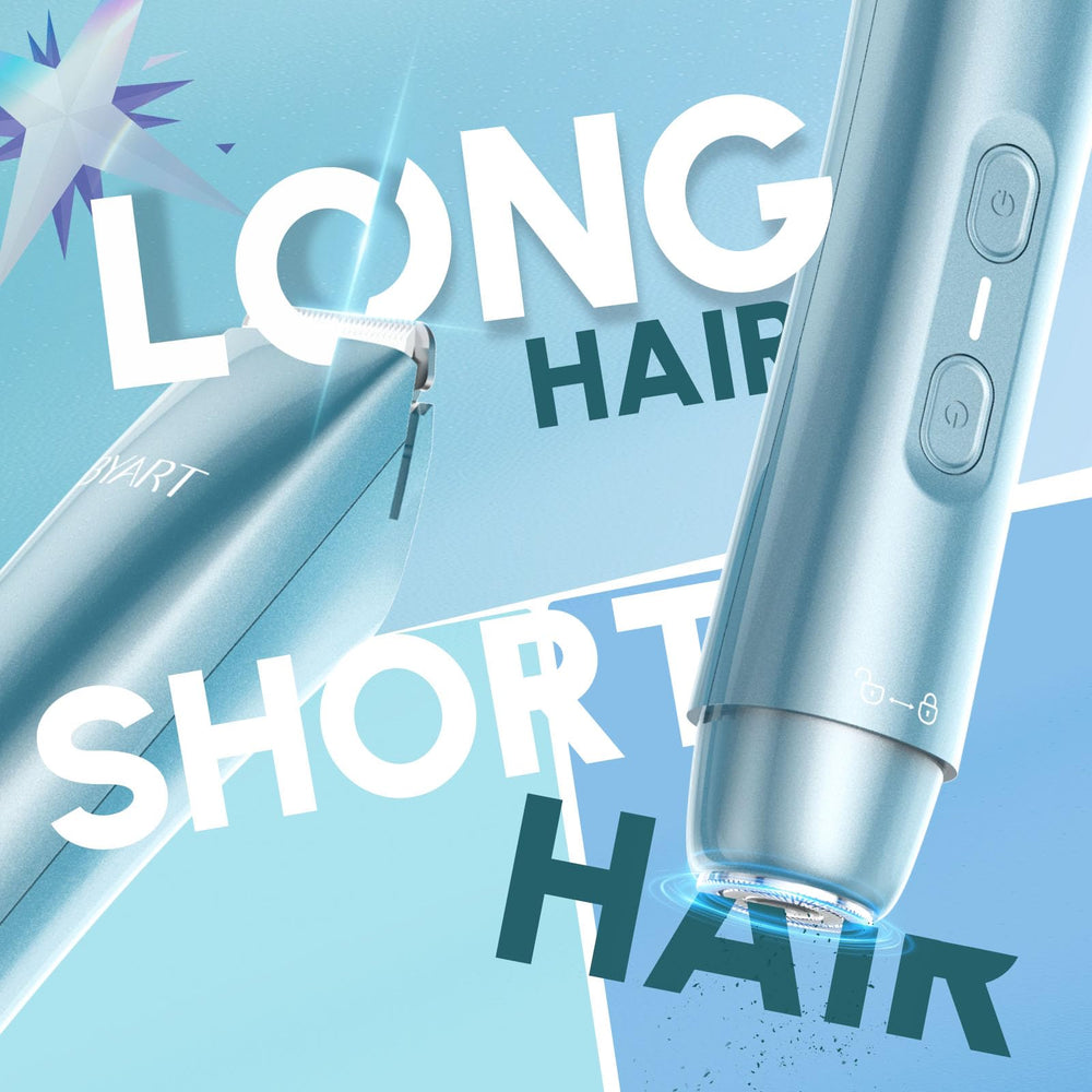 BYART shaver blue demonstrates 5-minute fast charge for quick mornings
