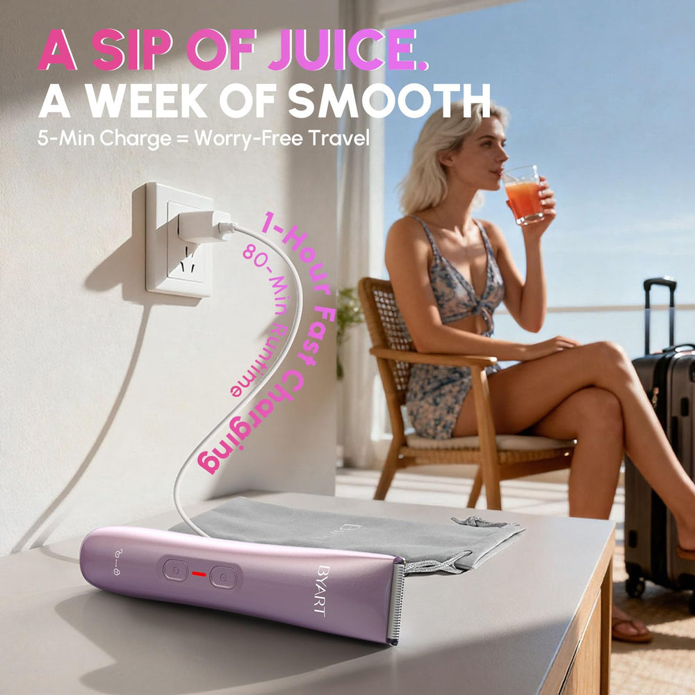 BYART-underarms-trimmer-pink supports comfortable underarm grooming and precise shaping.