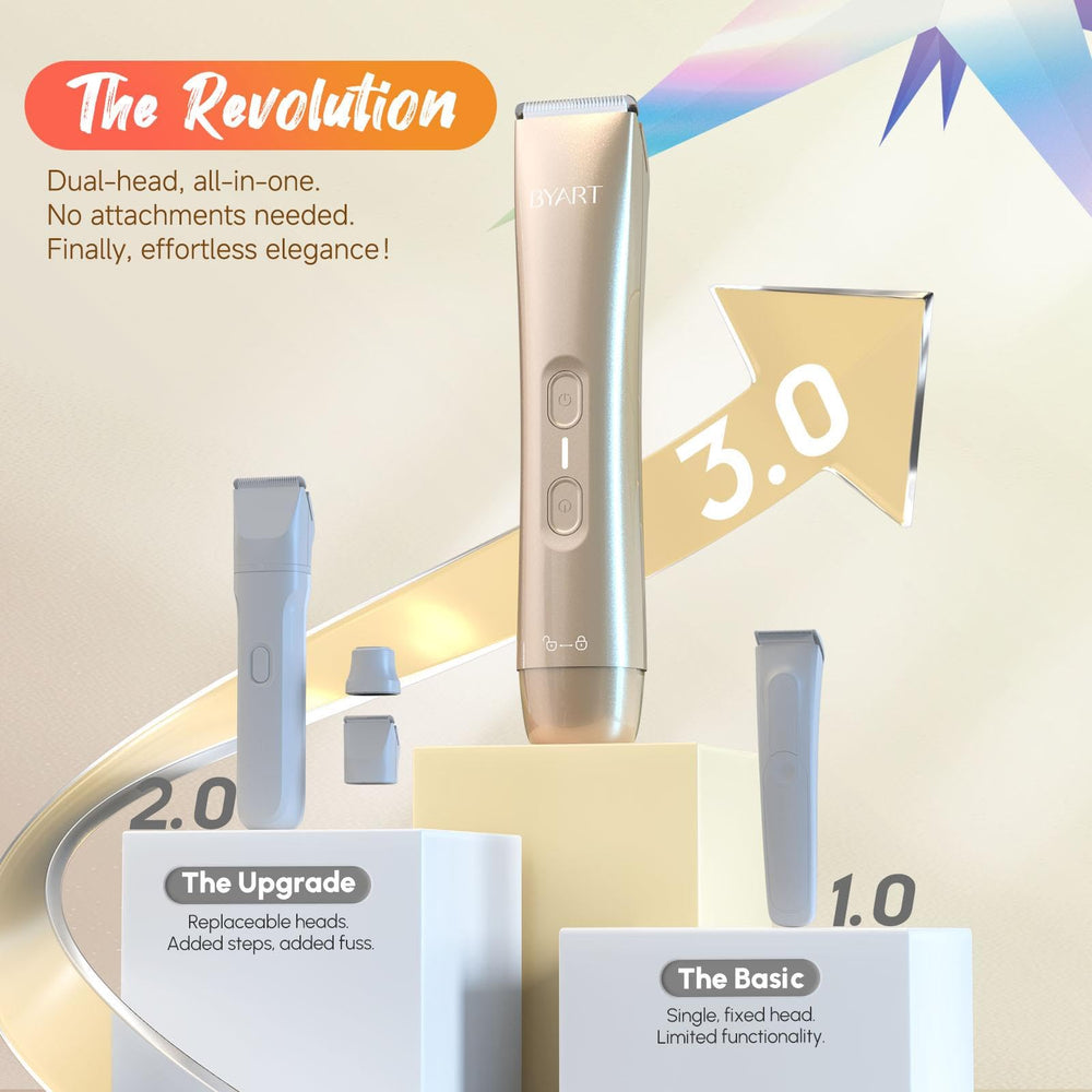 BYART USB rechargeable cordless design ensures grooming readiness anywhere.