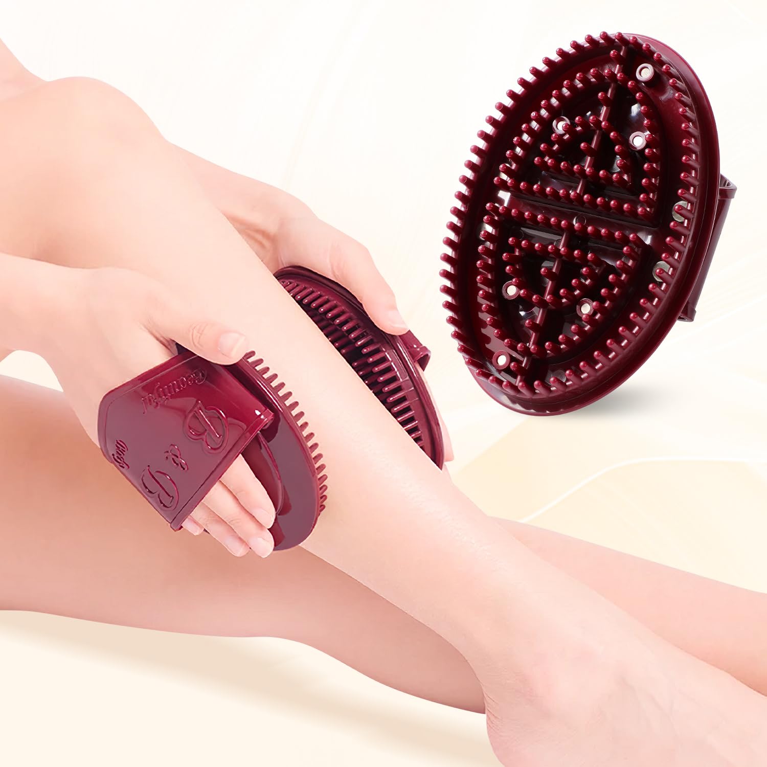 BybuSec Meridian Brush with ergonomic silicone for comfortable grip during massage