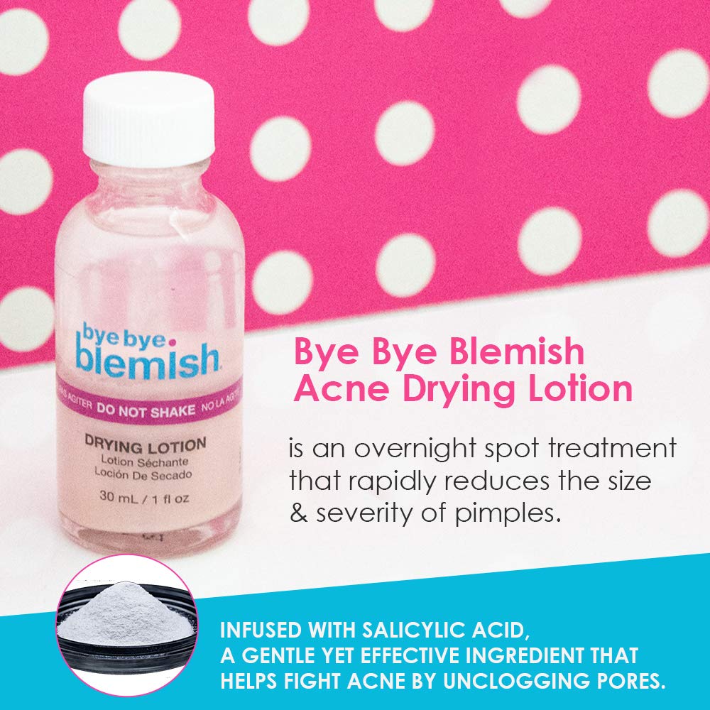 Bye Bye Blemish drying lotion applied with cotton swab on irritated area