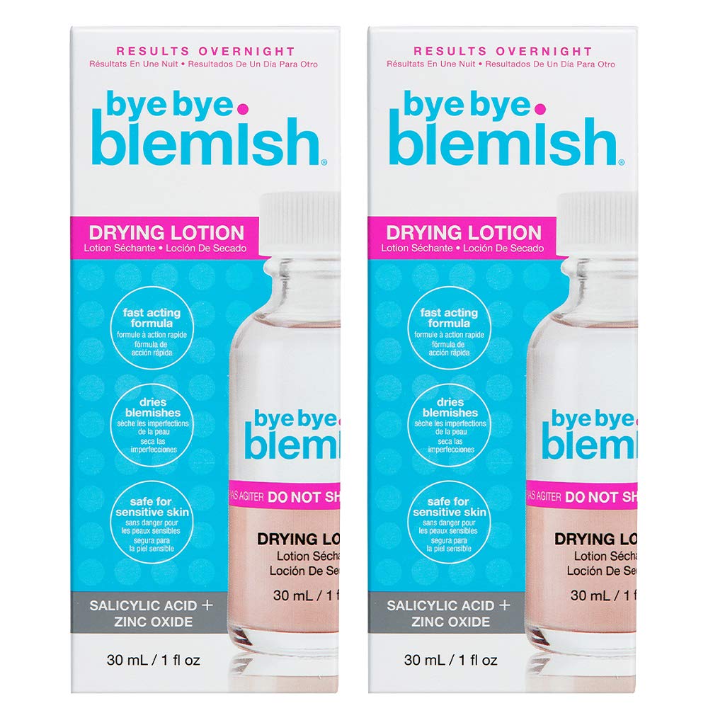 Bye Bye Blemish acne drying lotion pink sediment ready for overnight pimple treatment