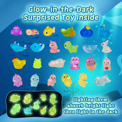 BYGGVIR bath bombs with glow-in-the-dark toy inside for bath-time surprise