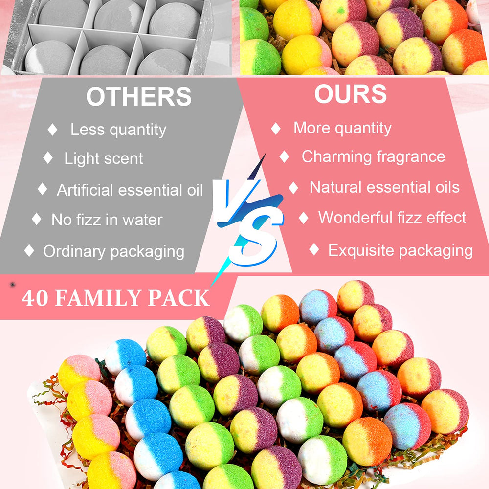 BYGGVIR Bath Bombs Rich Bubbles Colors image emphasizes vibrant hues and spa-like mood.