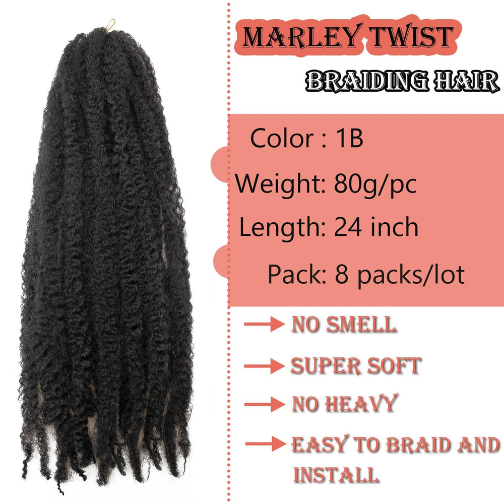BYKSVIOC Marley Twist hair natural look and feel blends with real hair seamlessly.