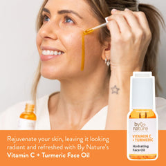 By Nature Brightening Face Oil plant-squalane-drop demonstrates lightweight, non-greasy hydration.