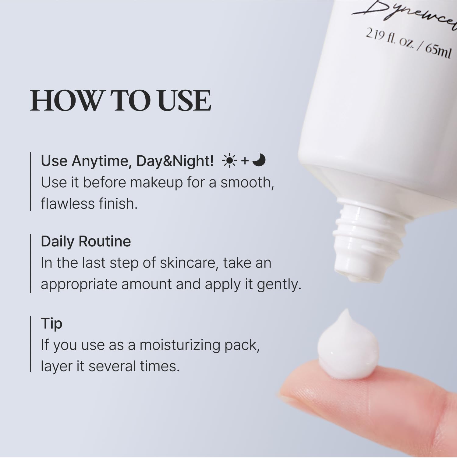 BYNEWCELL Cica Face Moisturizer day and night routine scene with calm balanced skin