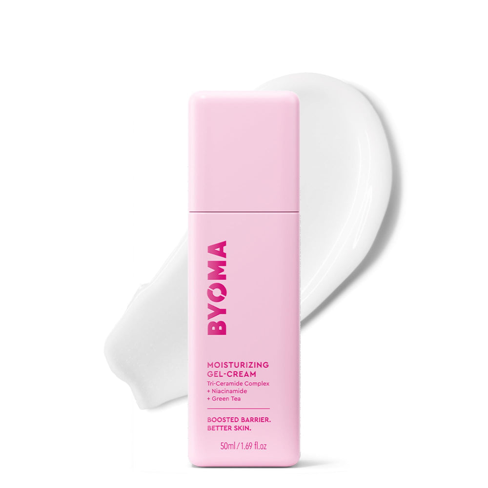 BYOMA front packaging showing gel-cream and benefits