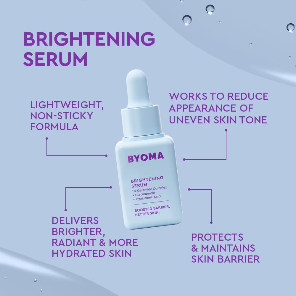 BYOMA So Bright Set tri-ceramide complex closeup shows balanced lipids for healthier-looking skin.