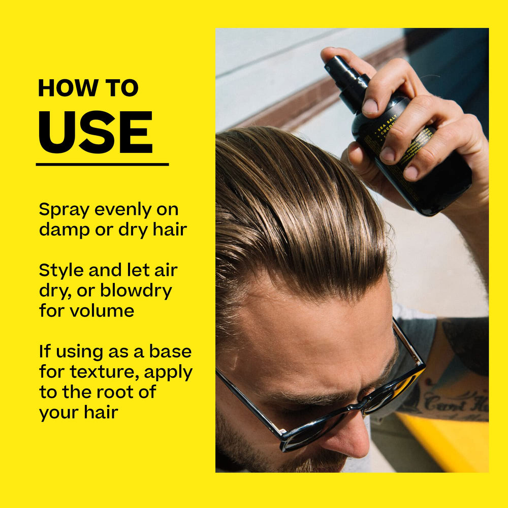 BYRD Hairdo Sea Salt Surfspray with vitamin B5 benefits for moisture