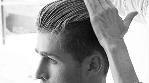 BYRD Matte Pomade water-based-formula emphasizes easy wash-out and clean styling.