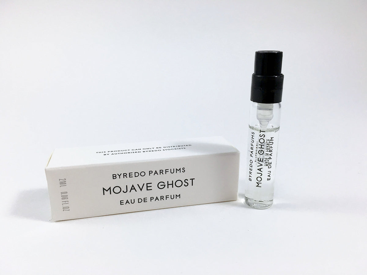 Byredo Mojave Ghost top notes ambrette and sapodilla evoke a warm, inviting daytime fragrance for boosted confidence.