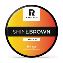 BYROKKO Shine Brown accelerator cream bottle front view for smooth bronzing