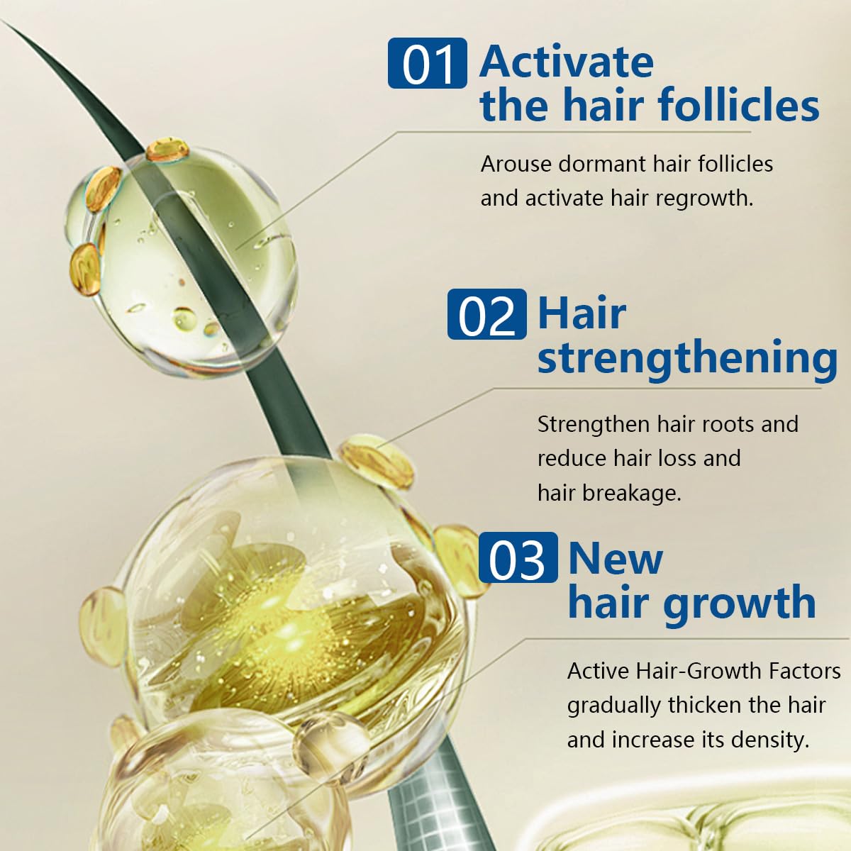 BYXE scalp-stimulation roll-on glide demonstrates targeted treatment for follicle activation.
