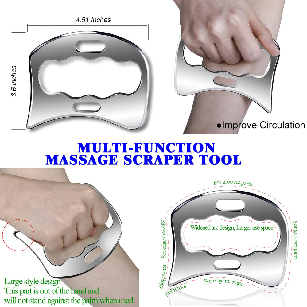 BYYDDIY B-shaped Gua Sha for face and small joints with targeted muscle relief