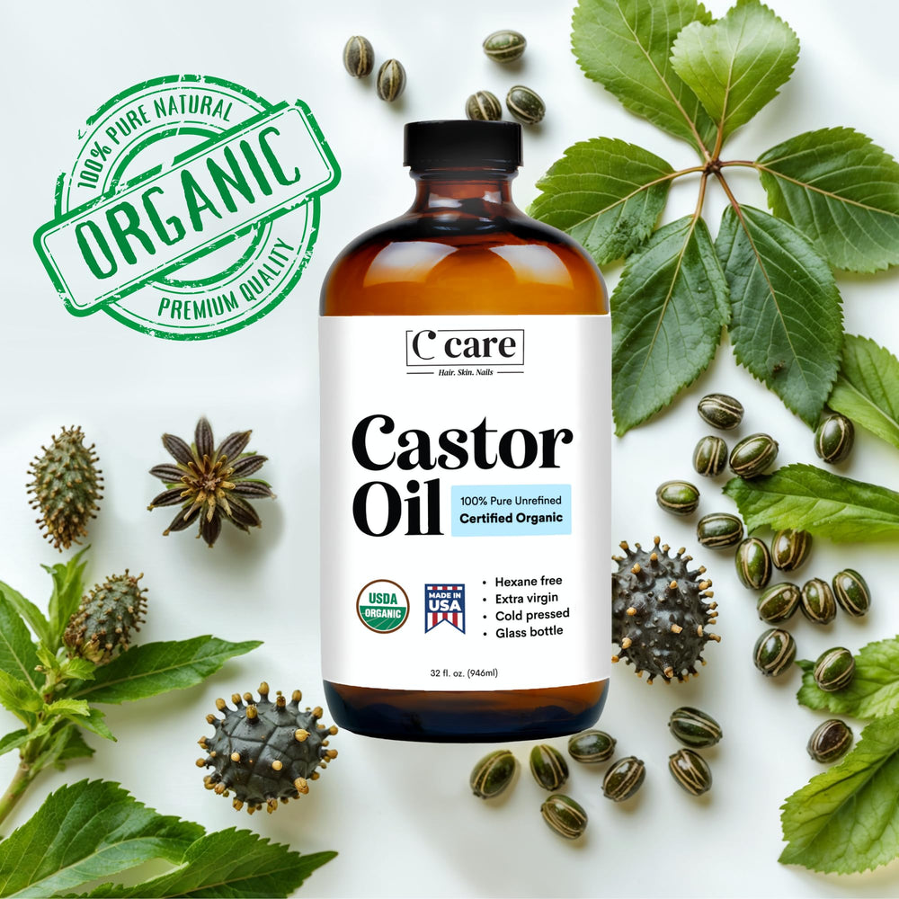 C CARE Castor Oil for eyelashes and eyebrows conditioning and bold look.