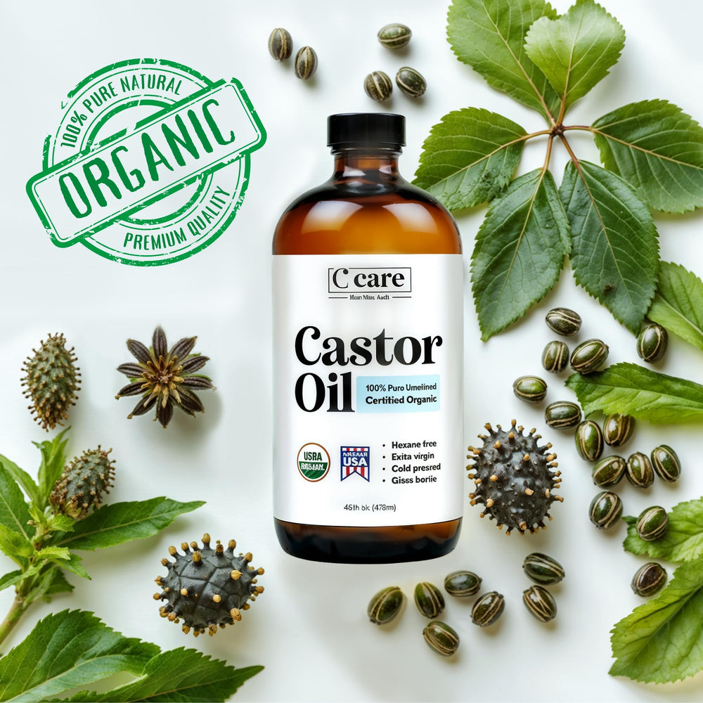 C CARE Castor Oil for eyelashes and eyebrows supports natural fullness and bold definition.