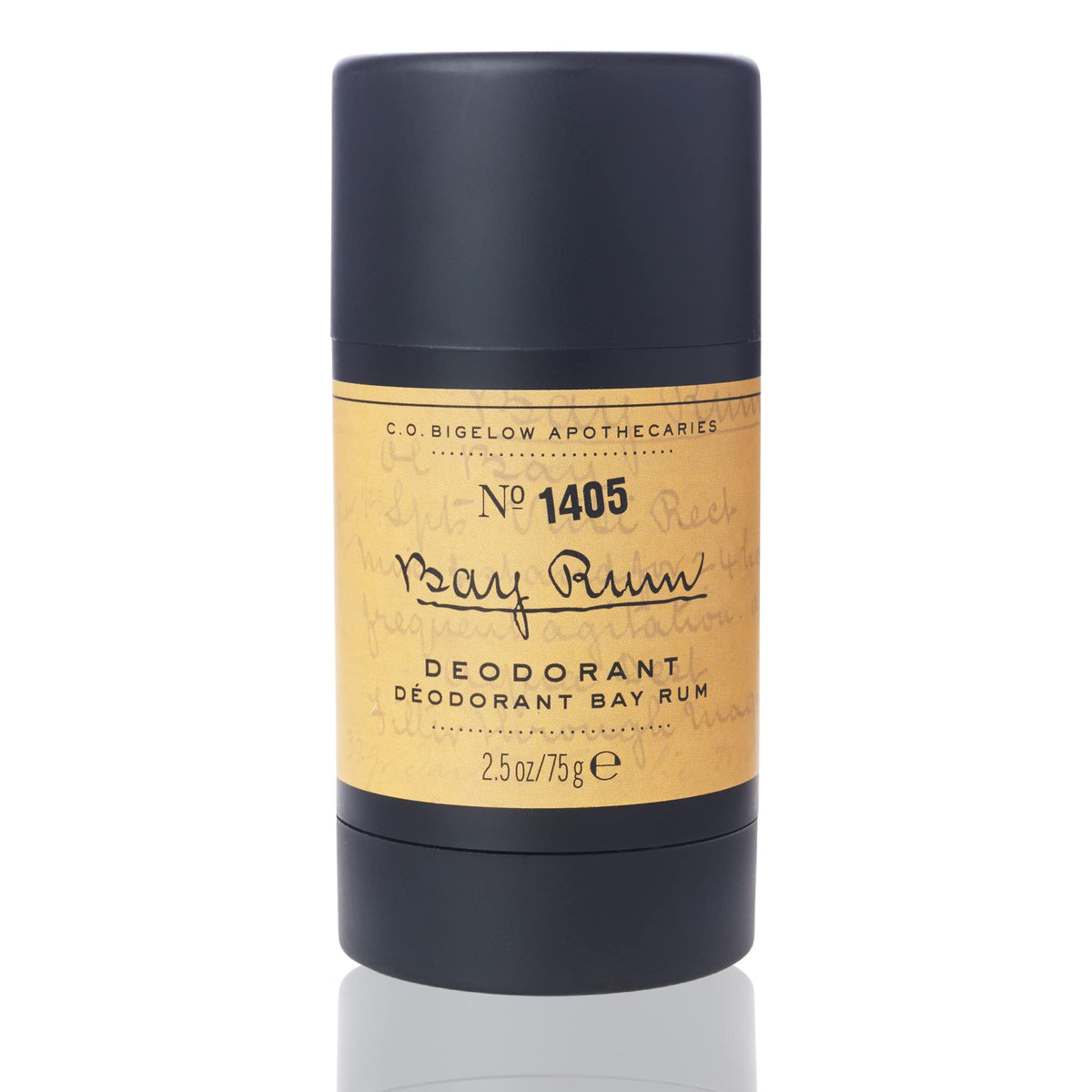 C.O. Bigelow Bay Rum deodorant bottle closed for long-lasting freshness