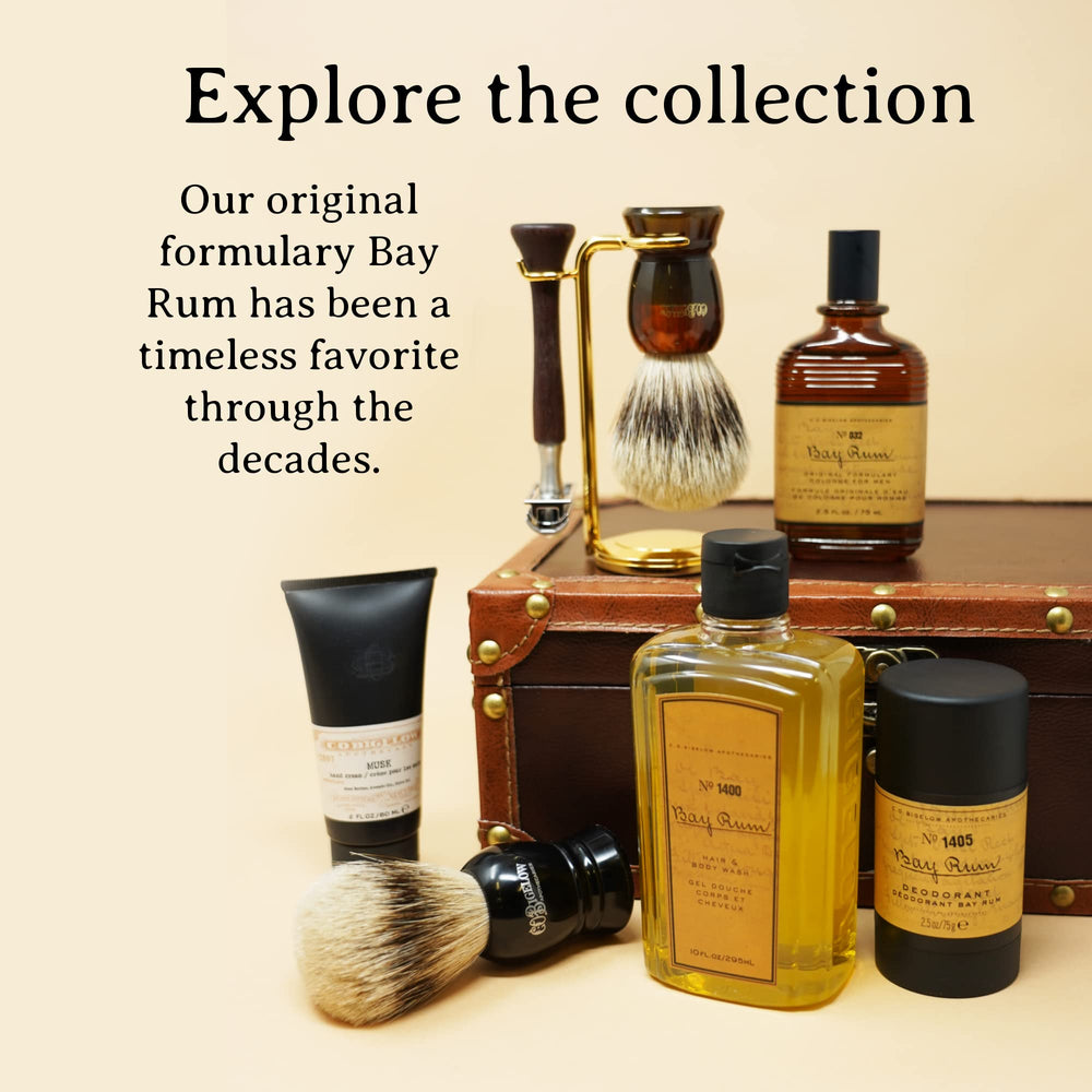 C O Bigelow Bay Rum Cologne gift-ready box highlighting premium gifting.